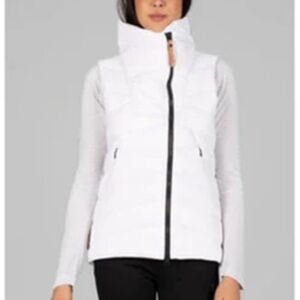 Women's White Puffer Vest by Indygena